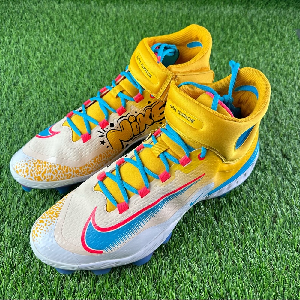 Nike Alpha Huarache PE Baseball Cleats RBI NY Mets HJ7965-700 Men's Sz 15 MLB